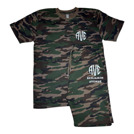 Benjamin Avenue Short Set-Camo